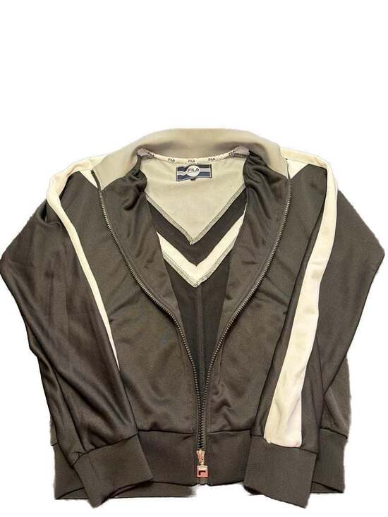 Women's Fila Faith Track Jacket Black White Gray Size Medium - Picture 5 of 6